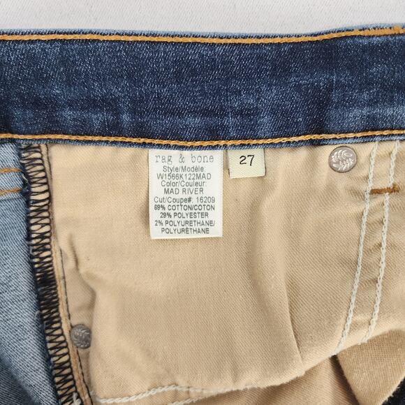 Rag & Bone 10 Inch Ankle Skinny Jeans Mad River Size 27 - Picture 8 of 11